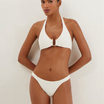 Dune Fany Full Bikini Pant - White - Simply Beach UK