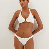 Dune Fany Full Bikini Pant - White - Simply Beach UK