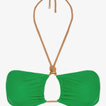 Meadow Gal Isa Bandeau Bikini Top - Green - Simply Beach UK