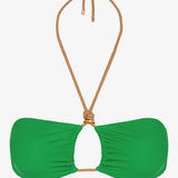 Meadow Gal Isa Bandeau Bikini Top - Green - Simply Beach UK