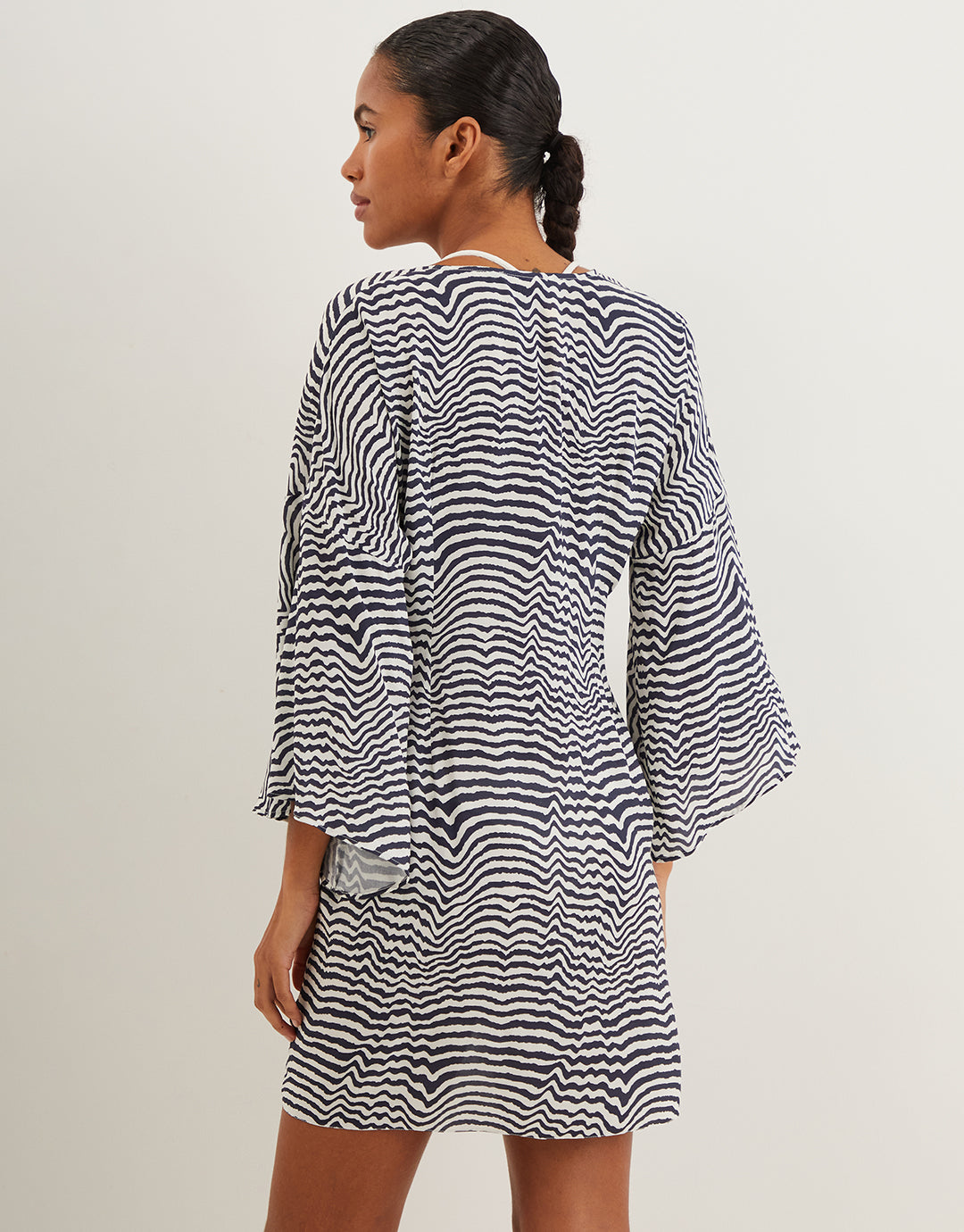 Ravine Perola Knot Short Cover Up - Stripe - Simply Beach UK