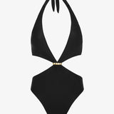 Solid Besse Brazilian Swimsuit - Black - Simply Beach UK