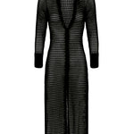 Knit Long Shirt Cover Up - Black - Simply Beach UK