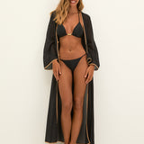 Peony Long Cover Up - Black - Simply Beach UK