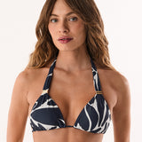 Leafscape Blue Bia Tube Bikini Top - Blue