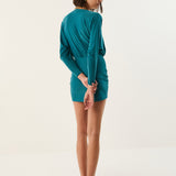ViX Paula Hermanny Windward Iris Short Dress - Teal - Simply Beach UK