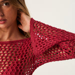 ViX Paula Hermanny Burgeon Belle Short Cover Up - Red - Simply Beach UK
