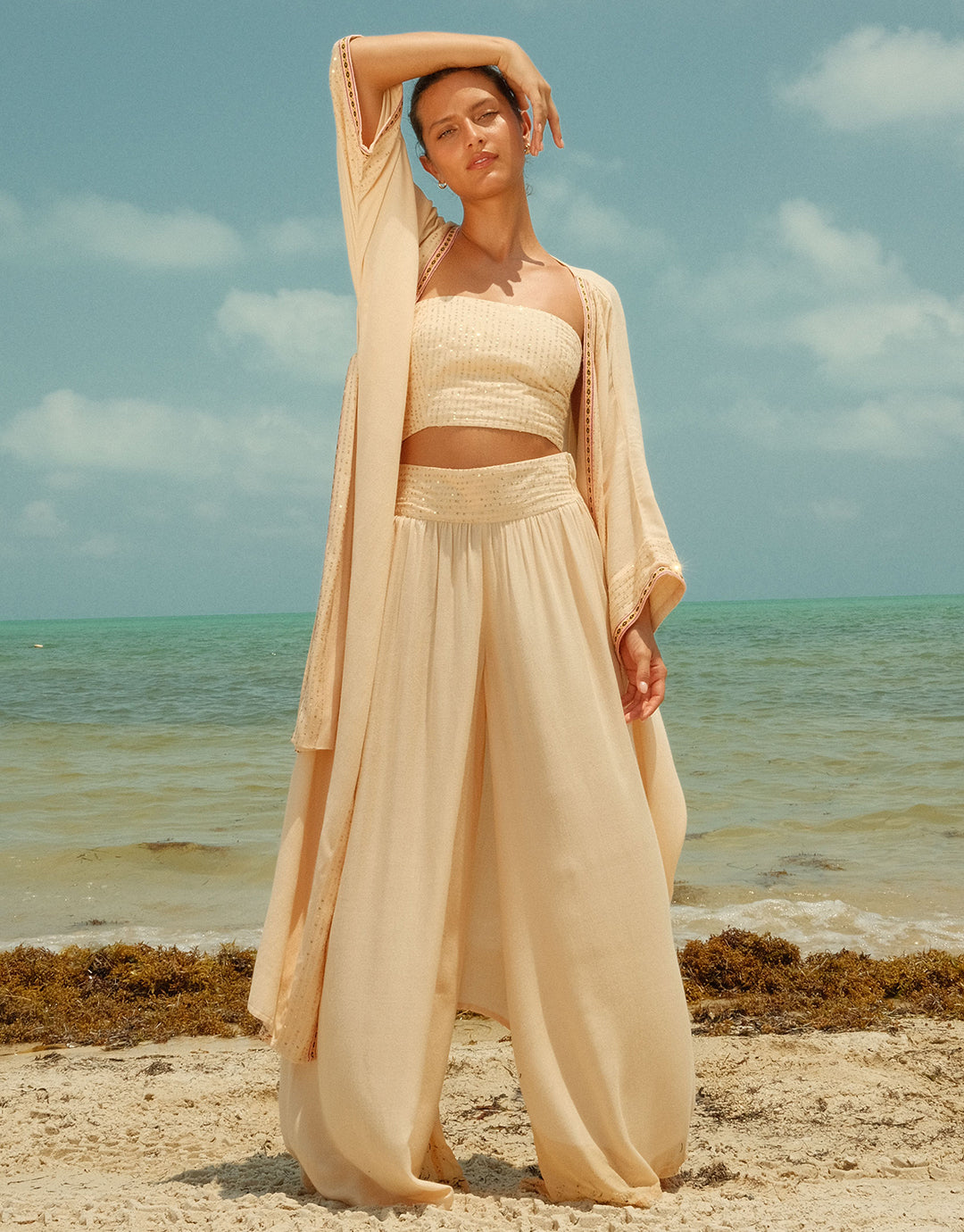 Sequin Bandeau Top - Melon - Simply Beach UK