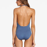 Blue Grey Diane Knot Swimsuit - Grey - Simply Beach UK