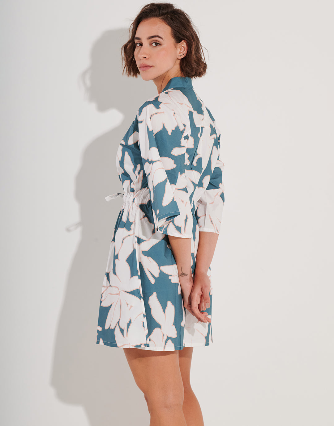 Floral Abstract Mini Kimono - Puffy Sky - Simply Beach UK
