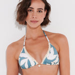 Floral Abstract Triangle Bikini Top - Puffy Sky - Simply Beach UK