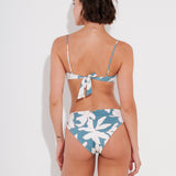 Floral Abstract Twist Bandeau Bikini Top - Puffy Sky - Simply Beach UK