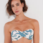 Floral Abstract Twist Bandeau Bikini Top - Puffy Sky - Simply Beach UK