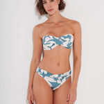 Floral Abstract Twist Bandeau Bikini Top - Puffy Sky - Simply Beach UK