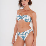 Floral Abstract Twist Bandeau Bikini Top - Puffy Sky - Simply Beach UK