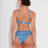 Urban Indigo Loop Side Bikini Pant - Denim White - Simply Beach UK