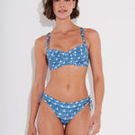 Urban Indigo Loop Side Bikini Pant - Denim White - Simply Beach UK