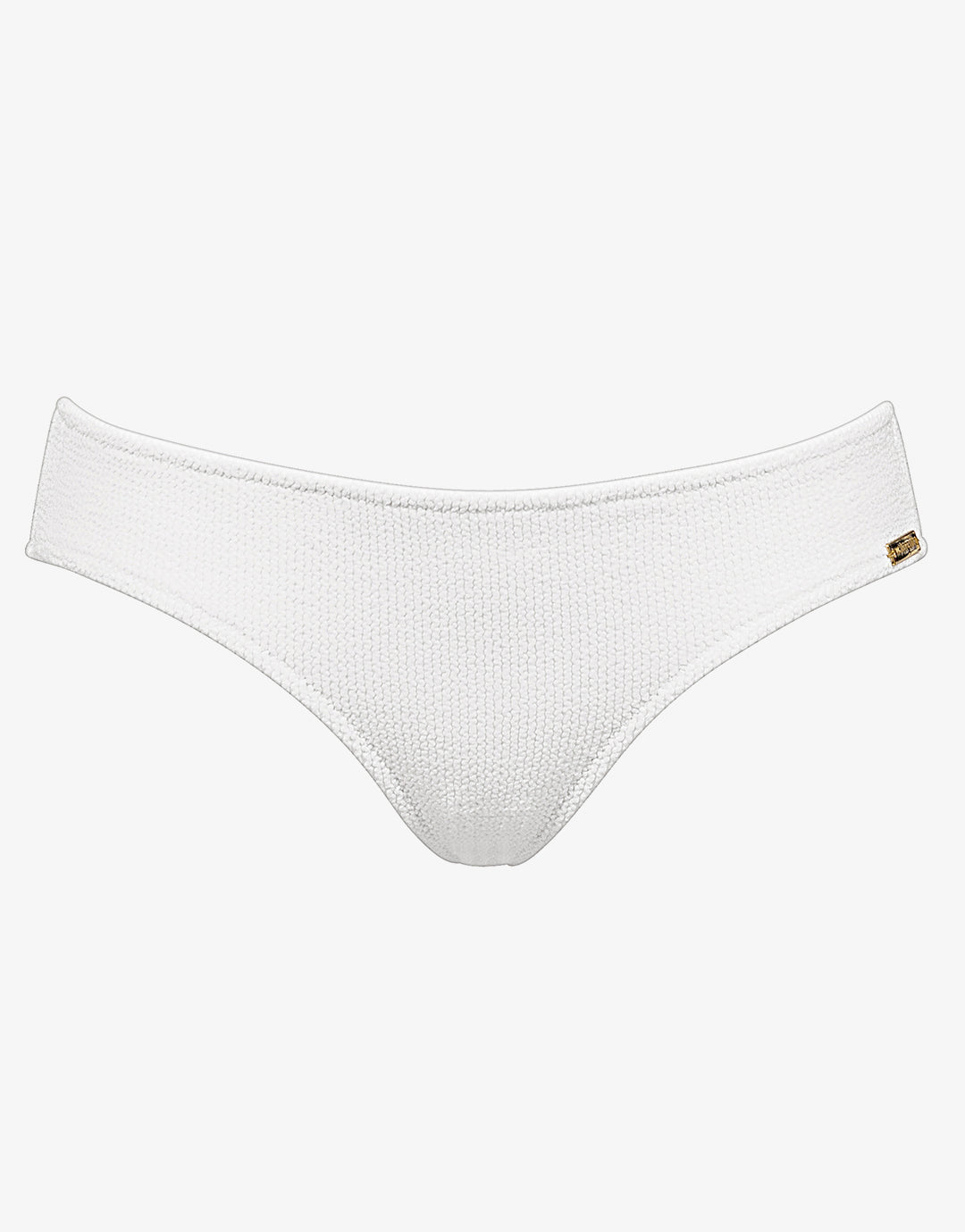 Retro Purity Zip Back Bikini Bottom - White - Simply Beach UK
