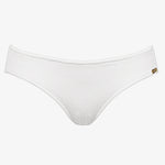 Retro Purity Zip Back Bikini Bottom - White - Simply Beach UK