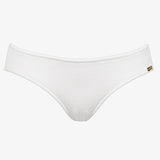 Retro Purity Zip Back Bikini Bottom - White - Simply Beach UK