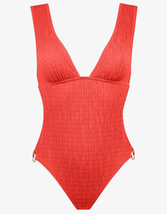 Solid Crush Swimsuit - Fiery Coral - Simply Beach UK