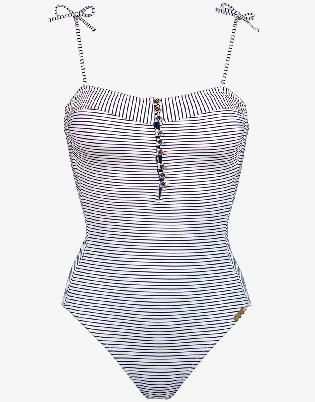 Strawberry Kiss Bandeau Swimsuit - White Night Blue - Simply Beach UK