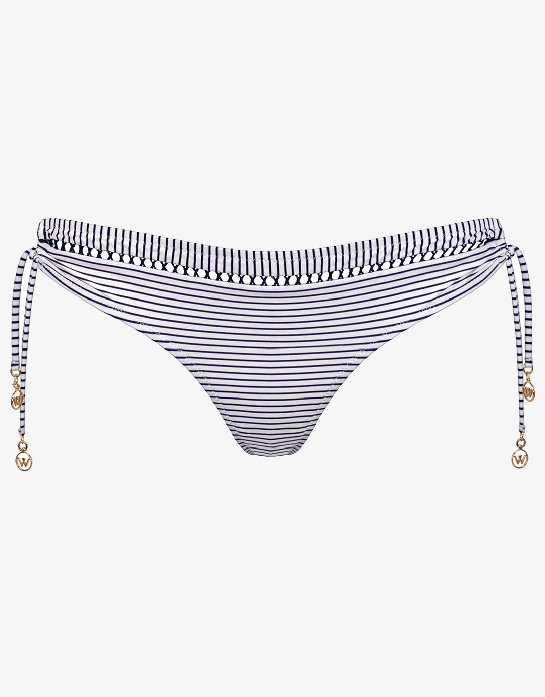 Strawberry Kiss Tie Side Bikini Pant -  White Night Blue - Simply Beach UK