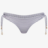 Strawberry Kiss Tie Side Bikini Pant -  White Night Blue - Simply Beach UK