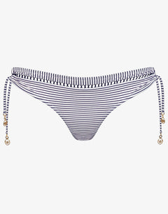 Strawberry Kiss Tie Side Bikini Pant -  White Night Blue - Simply Beach UK