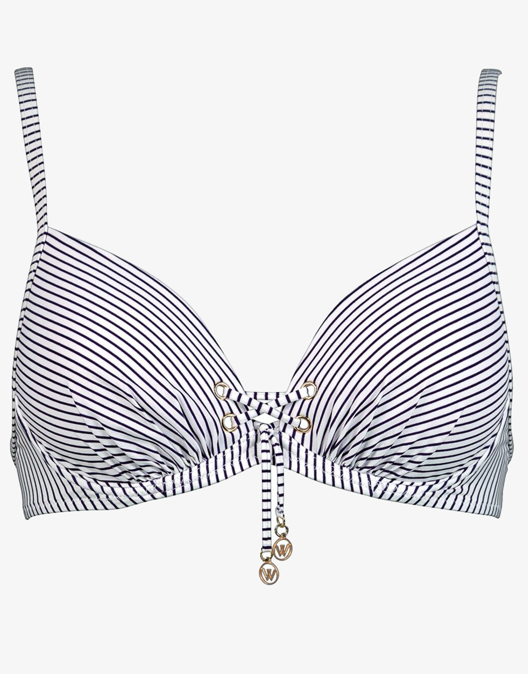 Strawberry Kiss Underwired Bikini Top - White Night Blue - Simply Beach UK