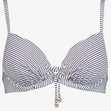 Strawberry Kiss Underwired Bikini Top - White Night Blue - Simply Beach UK