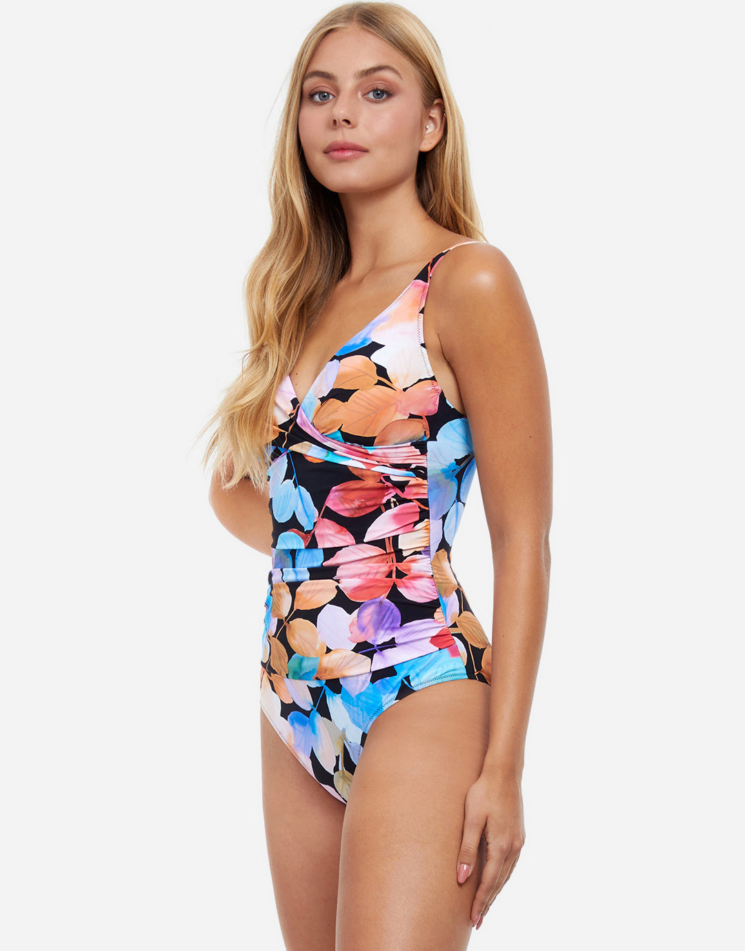 Profile Colour Rush V Neck Tank - Black Multi - Simply Beach UK
