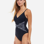 Profile Soiree D Cup Swimsuit - Black/White - Simply Beach UK
