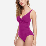 Profile Tutti Frutti V Neck Swimsuit - Warm Violet - Simply Beach UK