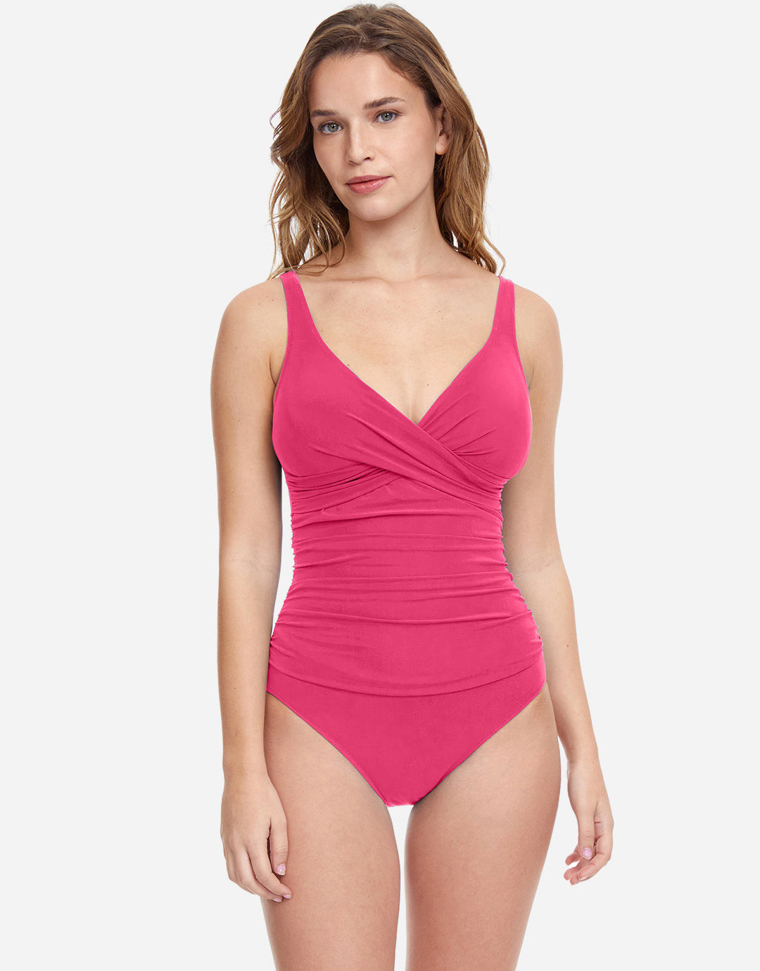 Profile Tutti Frutti V Neck Swimsuit - Rose - Simply Beach UK