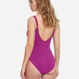 Profile Tutti Frutti Ruffle Surplice Swimsuit - Warm Violet - Simply Beach UK