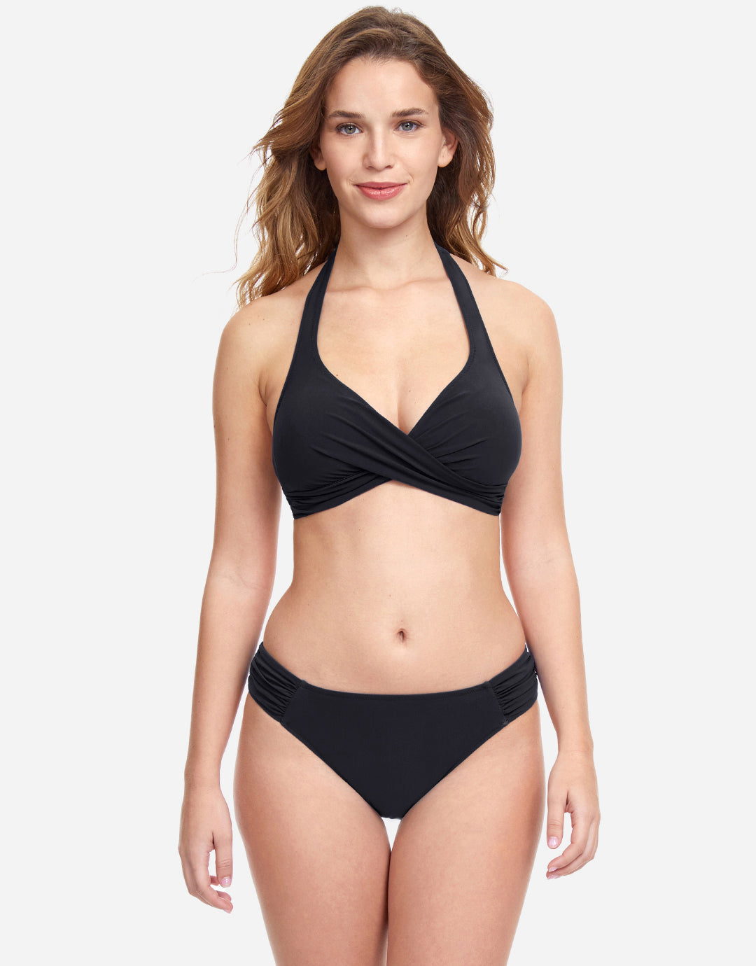 Profile Tutti Frutti Ruched Side Bikini Pant - Black - Simply Beach UK