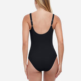 Profile Tutti Frutti V Neck Swimsuit - Black - Simply Beach UK