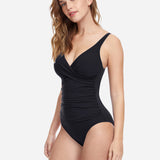 Profile Tutti Frutti V Neck Swimsuit - Black - Simply Beach UK