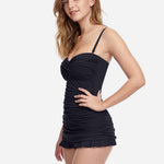 Profile Tutti Frutti Bandeau Swim Dress - Black - Simply Beach UK