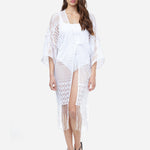 Profile Tutti Frutti Lace Kimono - White - Simply Beach UK