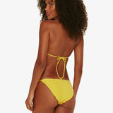 Light Scales Ripple Tri Bikini Top - Yellow - Simply Beach UK