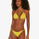 Light Scales Ripple Tri Bikini Top - Yellow - Simply Beach UK