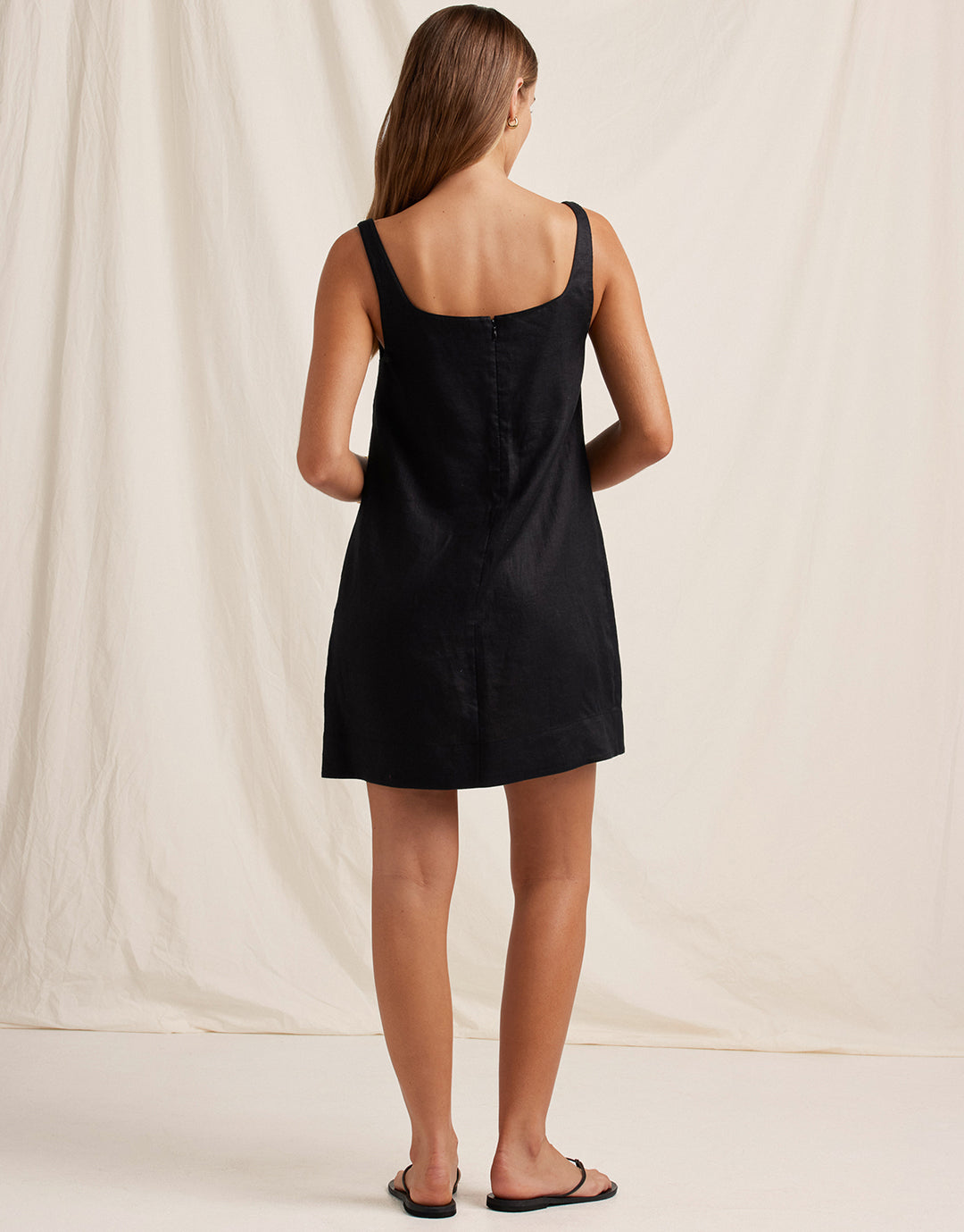 Ebony Embroidered Shift Mini Dress - Black - Simply Beach UK