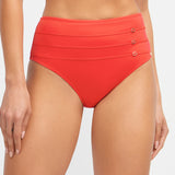 Nuria Ferrer Stella Maxi Control Bikini Pant - Coral - Simply Beach UK