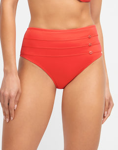 Nuria Ferrer Stella Maxi Control Bikini Pant - Coral - Simply Beach UK