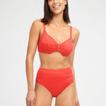 Nuria Ferrer Stella Maxi Control Bikini Pant - Coral - Simply Beach UK