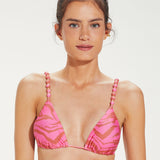 Diani Beads Parallel Tri Bikini Top - Pink - Simply Beach UK