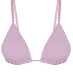 Grenadine Beads Parallel Tri Bikini Top - Lilac - Simply Beach UK