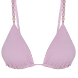 Grenadine Beads Parallel Tri Bikini Top - Lilac - Simply Beach UK